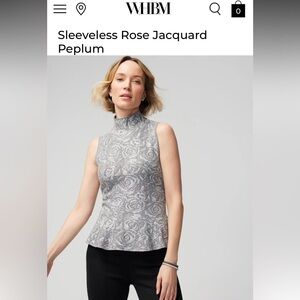 White House Black Market Sleeveless Peplum Top